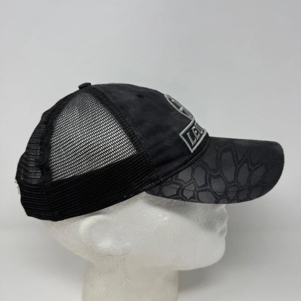 Leupold Mens Black Camo Trucker Hat Embroidered Logo Snapback Mesh Baseball‎ Cap